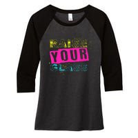 I Raise Your Glass Women's Tri-Blend 3/4-Sleeve Raglan Shirt