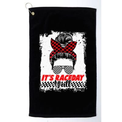 Its Raceday Yall Dirt Track Racing Race Car Lover Women Girl Platinum Collection Golf Towel