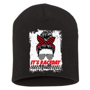 Its Raceday Yall Dirt Track Racing Race Car Lover Women Girl Short Acrylic Beanie