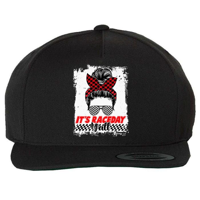 Its Raceday Yall Dirt Track Racing Race Car Lover Women Girl Wool Snapback Cap