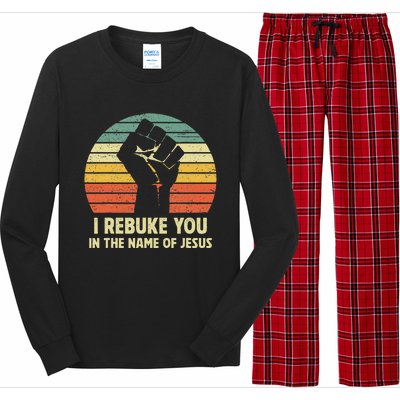 I Rebuke You In The Name Of Jesus Long Sleeve Pajama Set