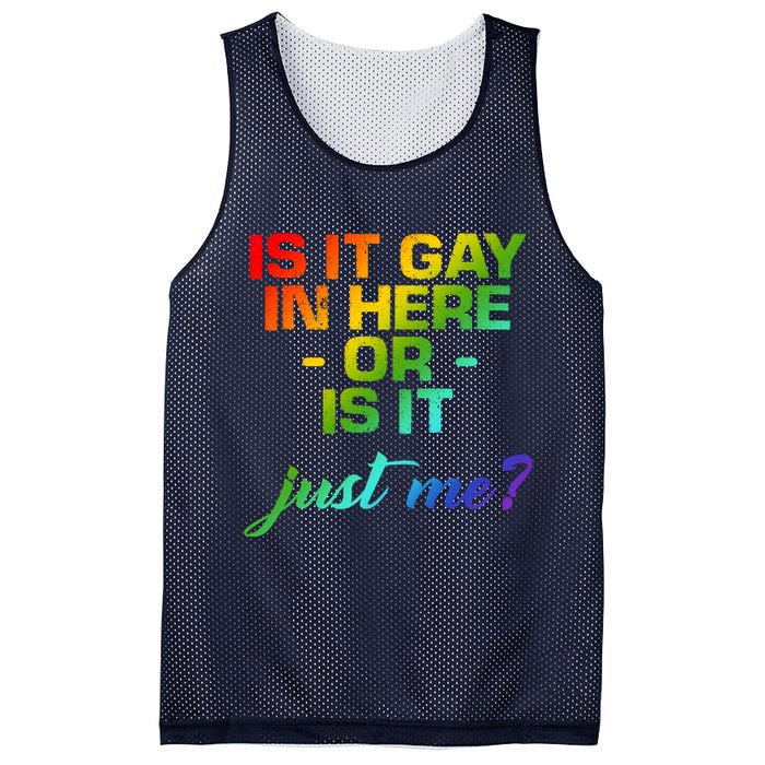 Is It Gay In Here Or Is It Just Me? Mesh Reversible Basketball Jersey Tank