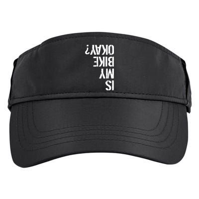 Is My Bike Okay? Upside Down Motorcycle Logo Adult Drive Performance Visor