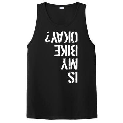 Is My Bike Okay? Upside Down Motorcycle Logo PosiCharge Competitor Tank