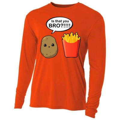 Is That You Bro Funny Cute French Fries Cooling Performance Long Sleeve Crew