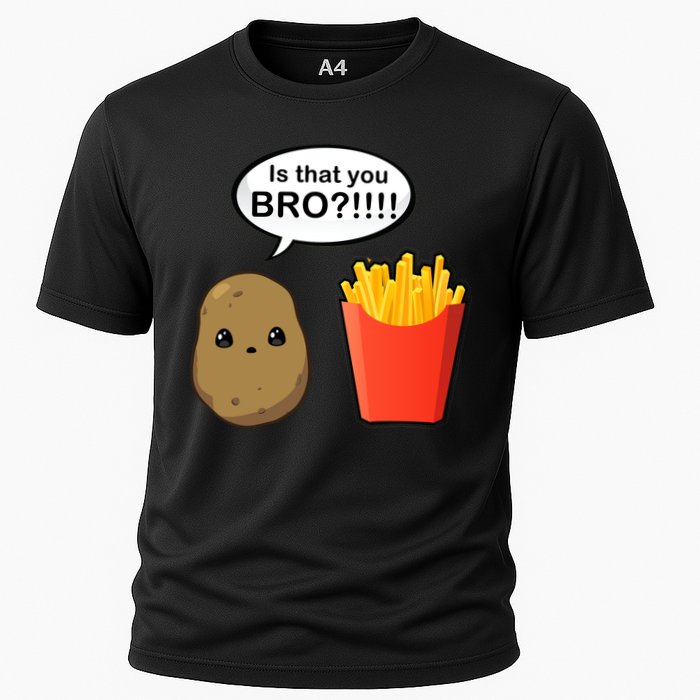 Is That You Bro Funny Cute French Fries Cooling Performance Crew T-Shirt