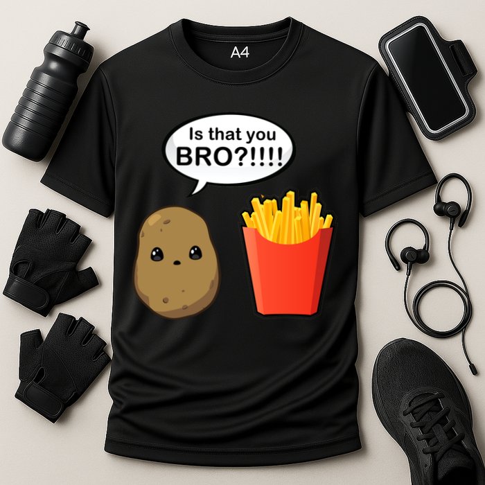 Is That You Bro Funny Cute French Fries Cooling Performance Crew T-Shirt