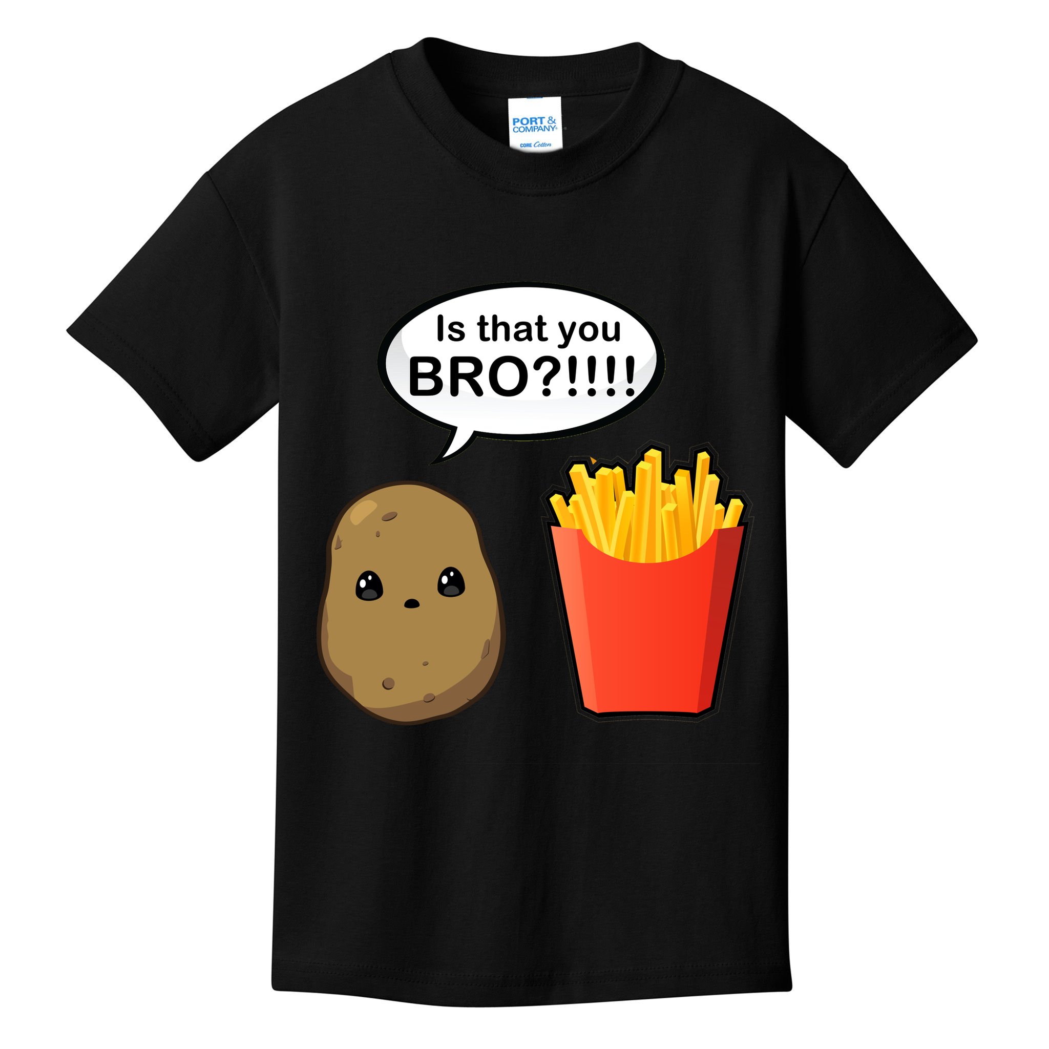 Is That You Bro Funny Cute French Fries Kids T-Shirt