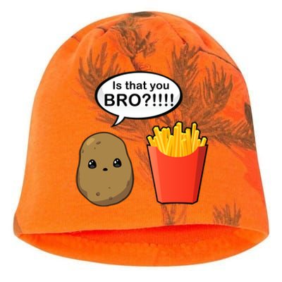 Is That You Bro Funny Cute French Fries Kati - Camo Knit Beanie