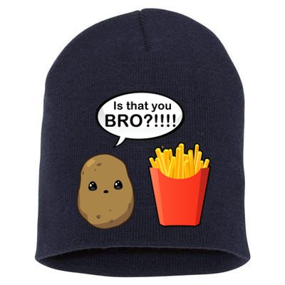 Is That You Bro Funny Cute French Fries Short Acrylic Beanie