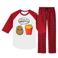 Is That You Bro Funny Cute French Fries Raglan Sleeve Pajama Set