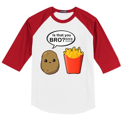 Is That You Bro Funny Cute French Fries Baseball Sleeve Shirt