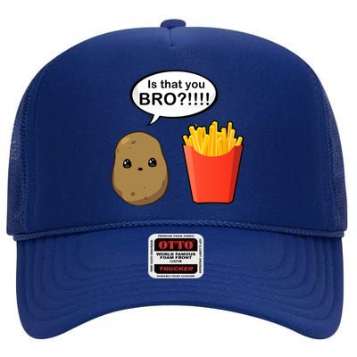 Is That You Bro Funny Cute French Fries High Crown Mesh Back Trucker Hat