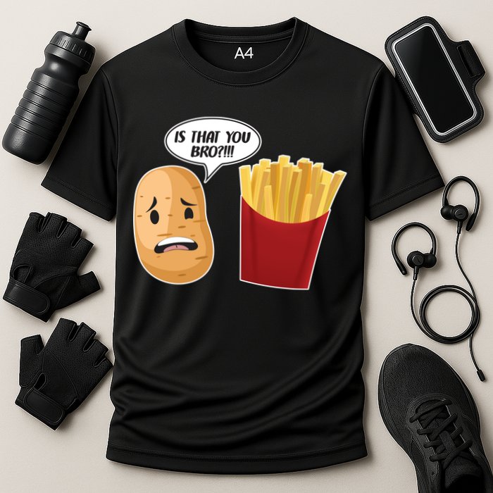 Is That You Bro Funny French Fries Cooling Performance Crew T-Shirt