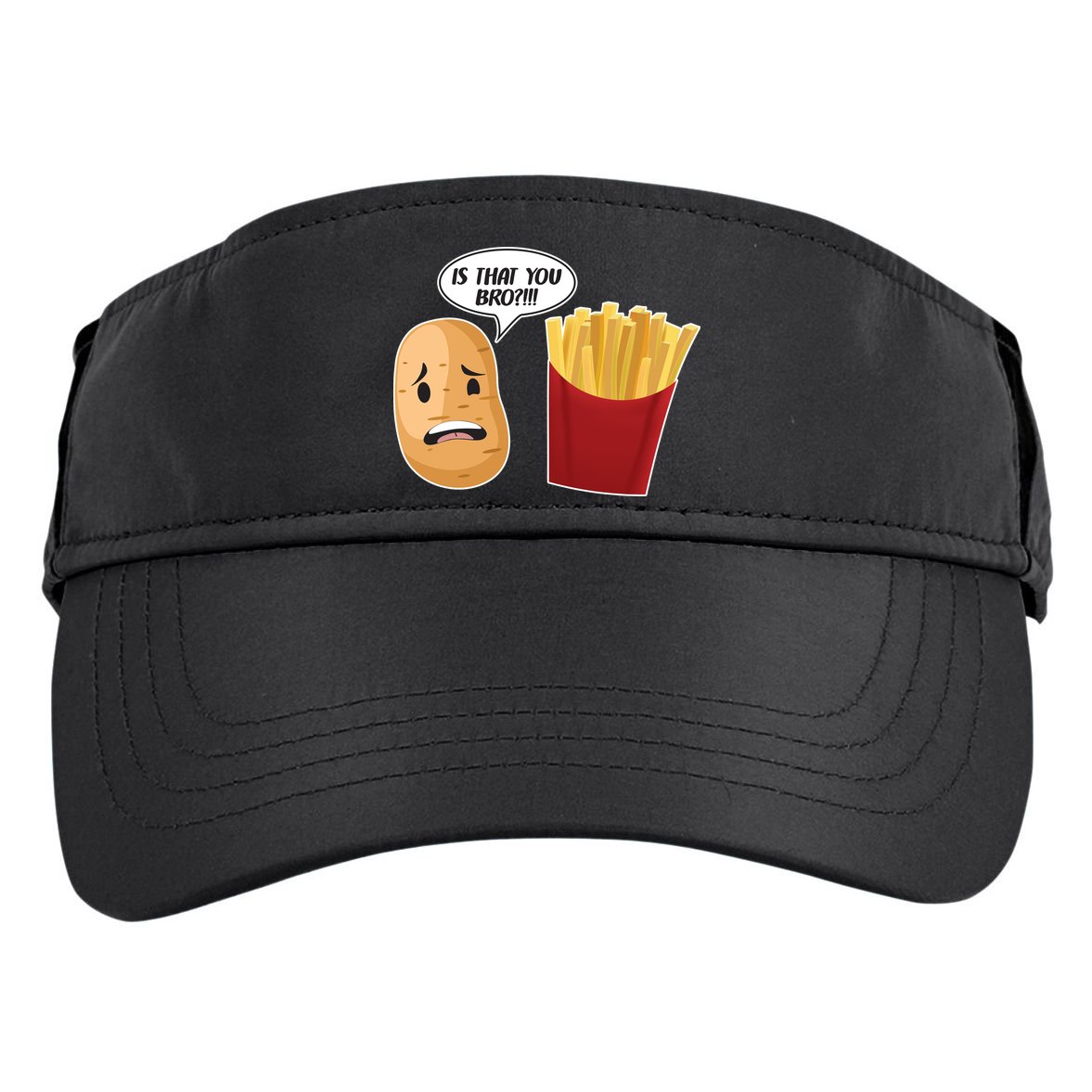Is That You Bro Funny French Fries Adult Drive Performance Visor