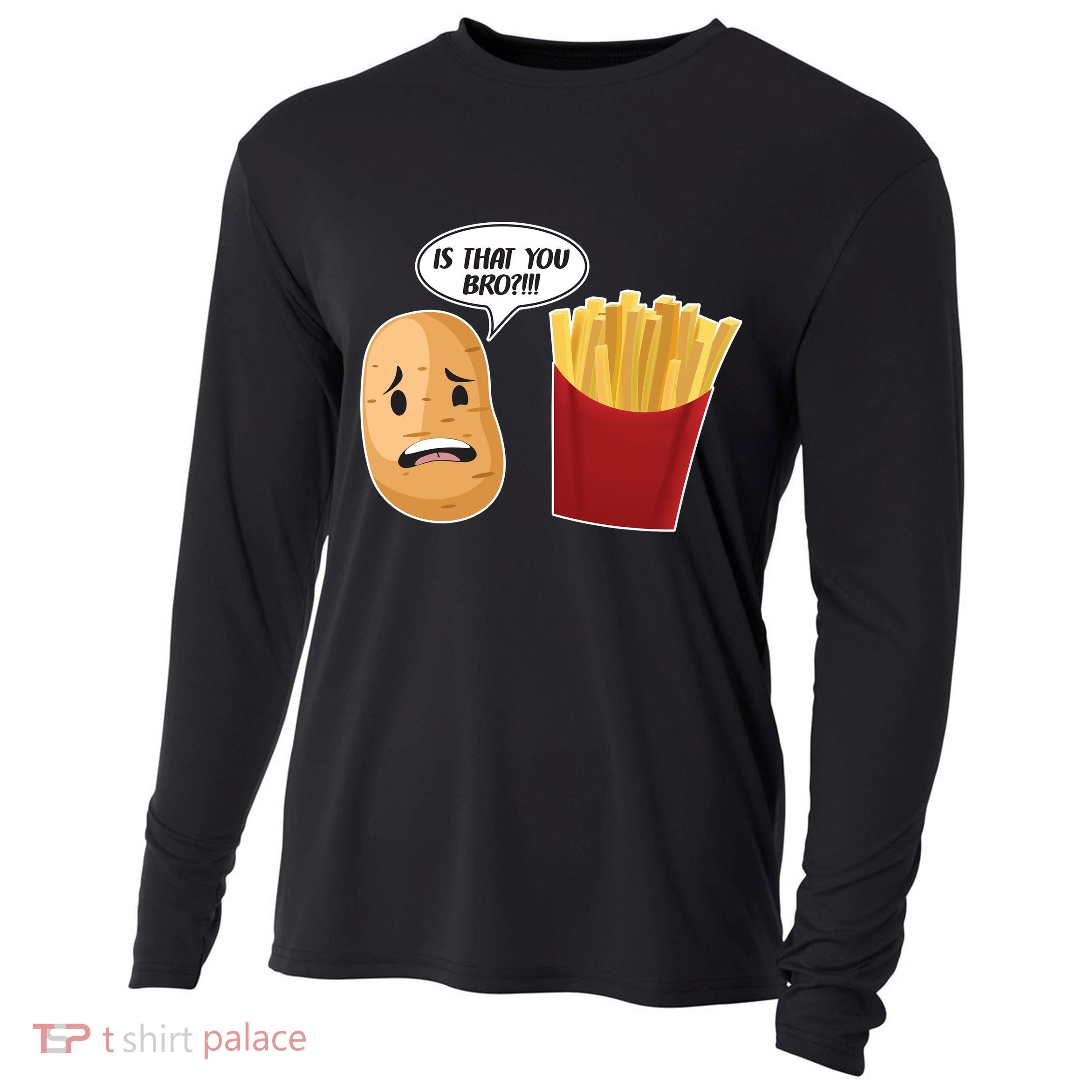 Is That You Bro Funny French Fries Cooling Performance Long Sleeve Crew