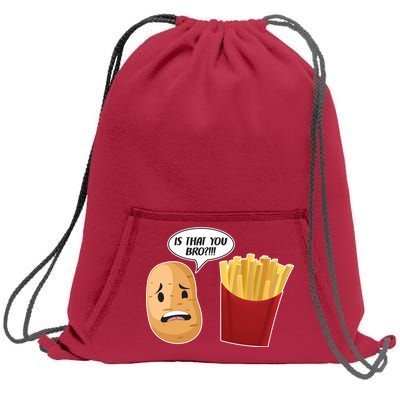 Is That You Bro Funny French Fries Sweatshirt Cinch Pack Bag