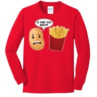 Is That You Bro Funny French Fries Kids Long Sleeve Shirt