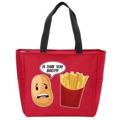 Is That You Bro Funny French Fries Zip Tote Bag