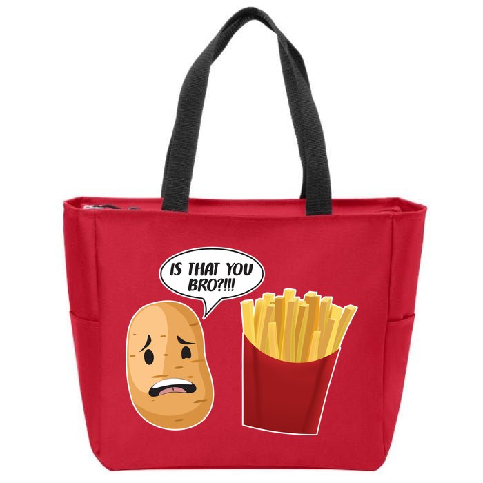 Is That You Bro Funny French Fries Zip Tote Bag