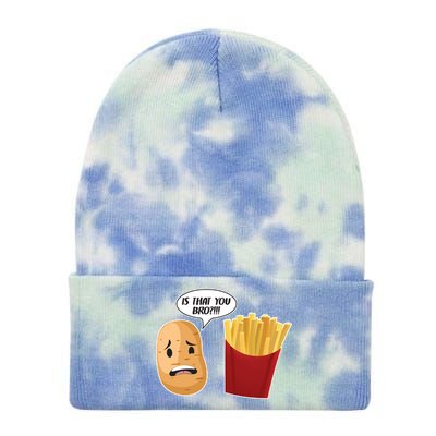 Is That You Bro Funny French Fries Tie Dye 12in Knit Beanie