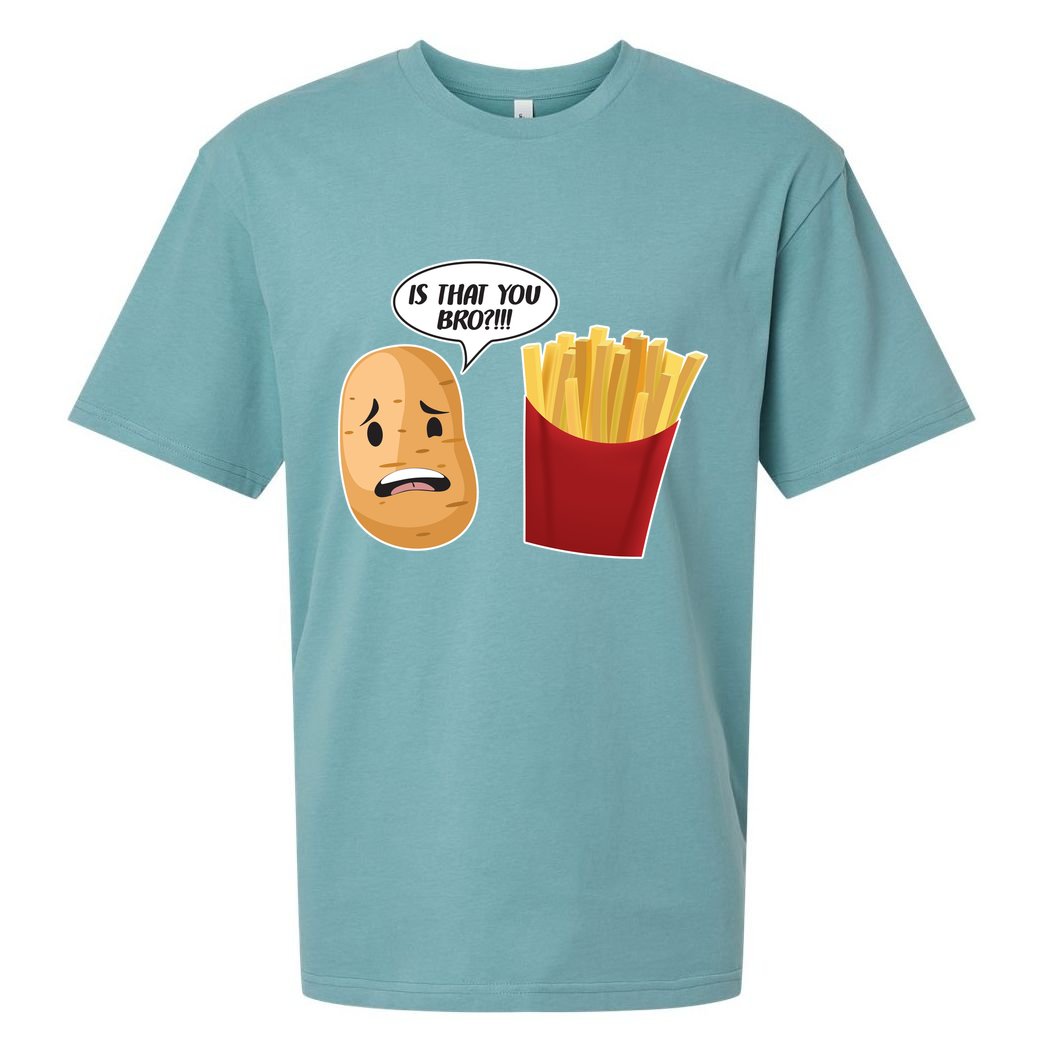 Is That You Bro Funny French Fries Sueded Cloud Jersey T-Shirt