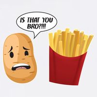Is That You Bro Funny French Fries Garment-Dyed Sweatshirt