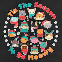 Is The Season To Be Meowy Golf Towel