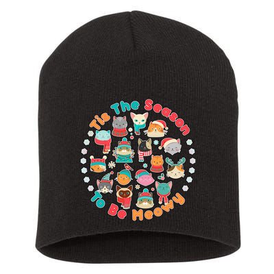 Is The Season To Be Meowy Short Acrylic Beanie