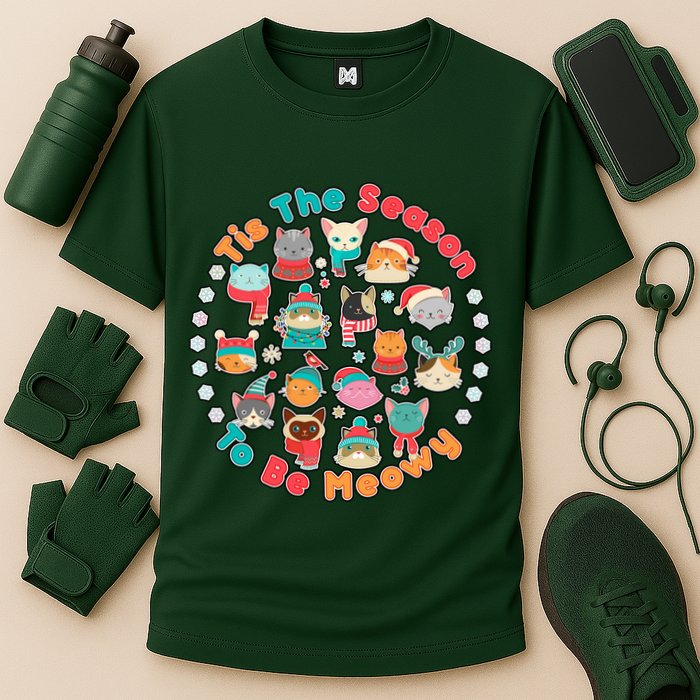 Is The Season To Be Meowy Cooling Performance Crew T-Shirt