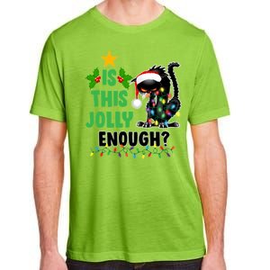 Is This Jolly Enough Funny Christmas Cat Adult ChromaSoft Performance T-Shirt