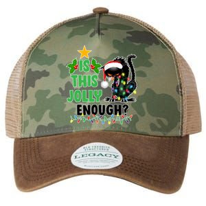 Is This Jolly Enough Funny Christmas Cat Legacy Tie Dye Trucker Hat