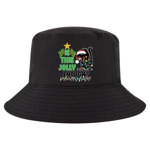 Is This Jolly Enough Funny Christmas Cat Cool Comfort Performance Bucket Hat