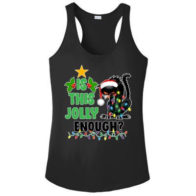 Is This Jolly Enough Funny Christmas Cat Ladies PosiCharge Competitor Racerback Tank