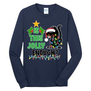 Is This Jolly Enough Funny Christmas Cat Tall Long Sleeve T-Shirt