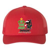 Is This Jolly Enough Funny Christmas Cat Yupoong Adult 5-Panel Trucker Hat