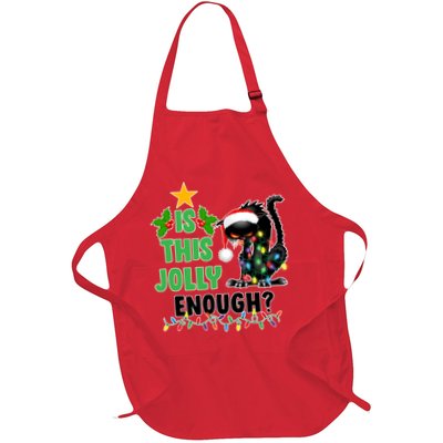 Is This Jolly Enough Funny Christmas Cat Apron