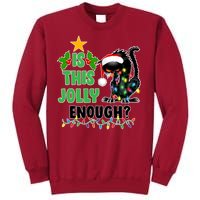 Is This Jolly Enough Funny Christmas Cat Tall Sweatshirt