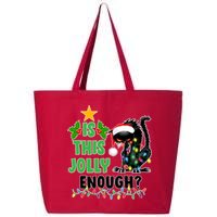 Is This Jolly Enough Funny Christmas Cat 25L Jumbo Tote