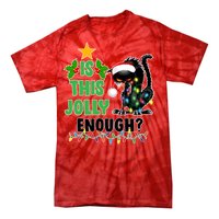 Is This Jolly Enough Funny Christmas Cat Tie-Dye T-Shirt