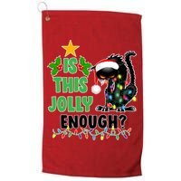 Is This Jolly Enough Funny Christmas Cat Golf Towel