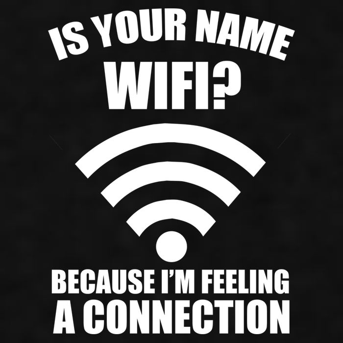 Is Your Name Wifi Because I'm Feeling A Connection Ladies PosiCharge Tri-Blend Wicking Tank