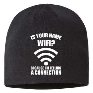 Is Your Name Wifi Because I'm Feeling A Connection Sustainable Beanie