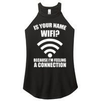 Is Your Name Wifi Because I'm Feeling A Connection Women's Perfect Tri Rocker Tank