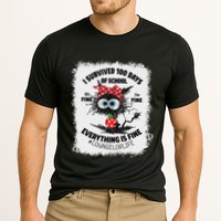 I Survived 100 Days Of School Its Fine Counselor Bleached Performance Shirt