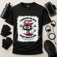 I Survived 100 Days Of School Its Fine Counselor Bleached Performance Shirt