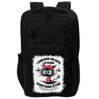 I Survived 100 Days Of School Its Fine Counselor Bleached Impact Tech Backpack