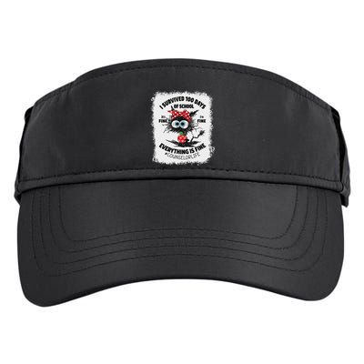 I Survived 100 Days Of School Its Fine Counselor Bleached Adult Drive Performance Visor