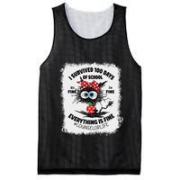 I Survived 100 Days Of School Its Fine Counselor Bleached Mesh Reversible Basketball Jersey Tank