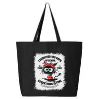 I Survived 100 Days Of School Its Fine Counselor Bleached 25L Jumbo Tote